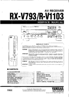 Yamaha RXV-793 - Service Manual